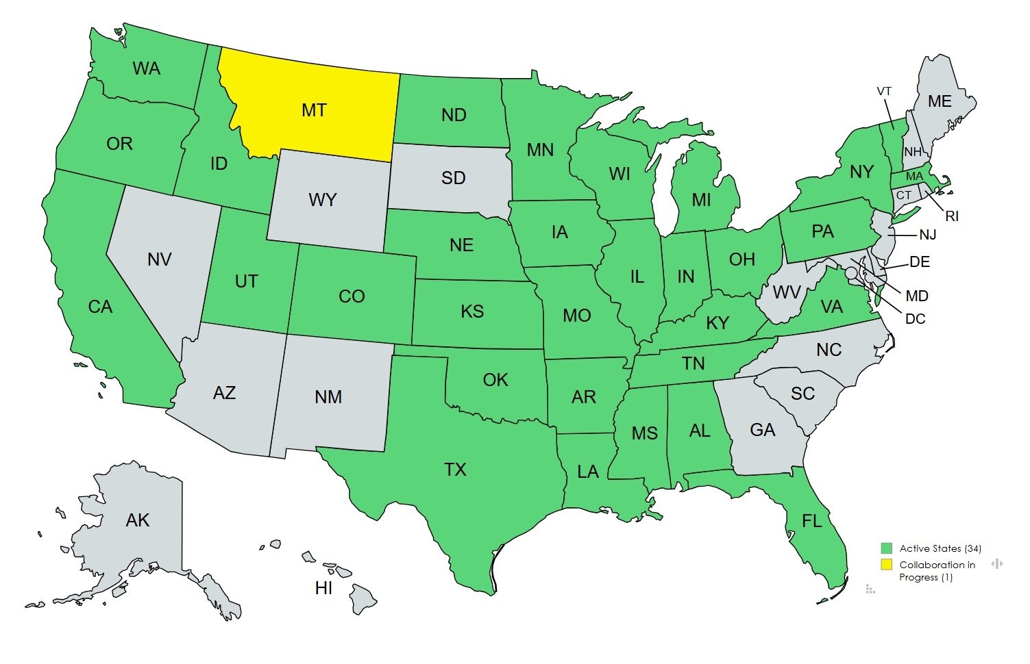 REBEL Senors USA Map